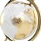 White & Gold Aluminum Tabletop Globe in Arrow Stand